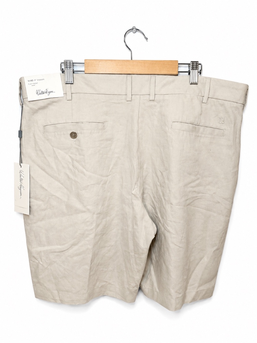 WALTER HAGEN CLUBHOUSE LINEN SHORTS KHAKI NWT 40